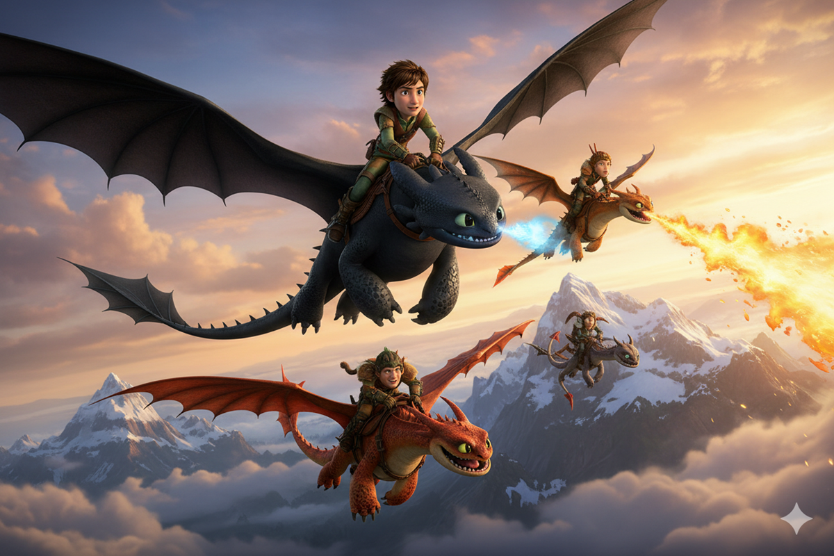 Illustration du film Dragons