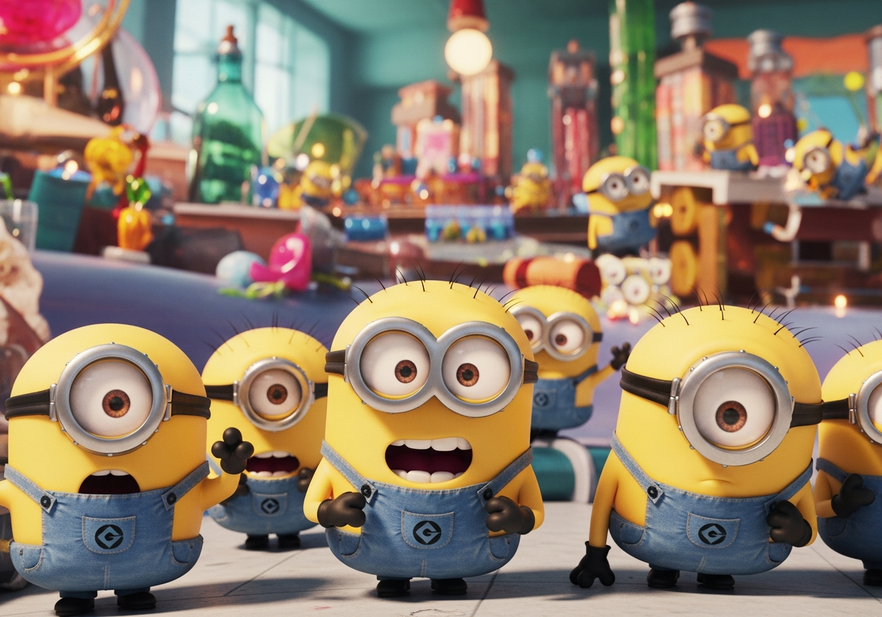 Les Minions dans le film d'animation Moi, Moche et Méchant