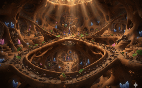 Scène fourmilliere dans le film Fourmiz