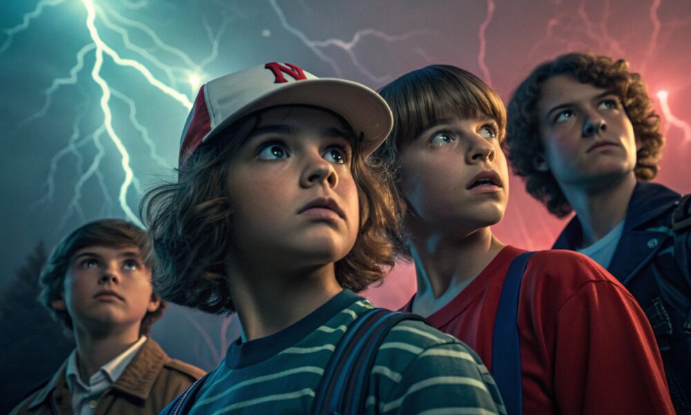 Groupe de jeunes héros réunis