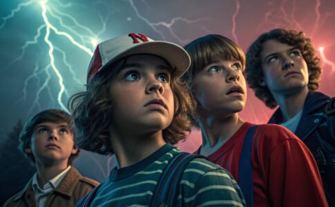 Groupe de jeunes héros réunis