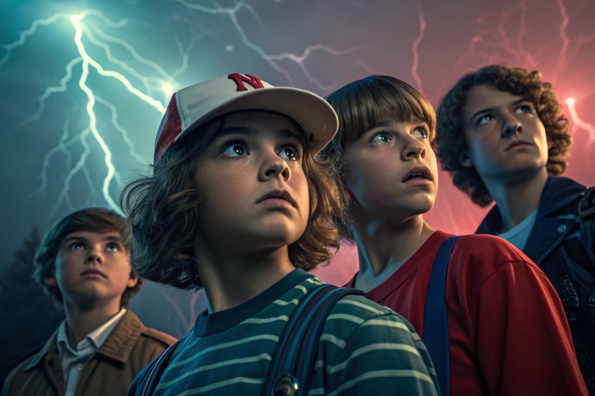 Groupe de jeunes héros réunis