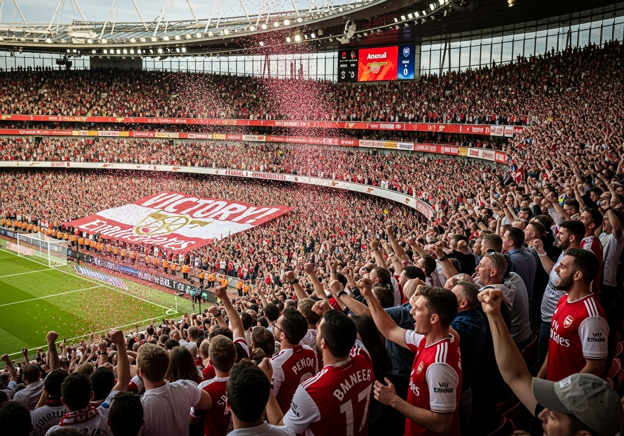 Fans d’Arsenal lors d’un match de Premier League