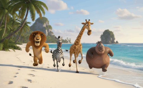 Alex, Marty, Melman et Gloria