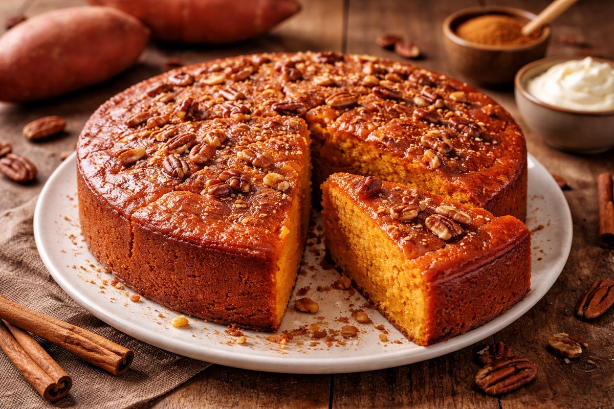 Un cake à la patate douce