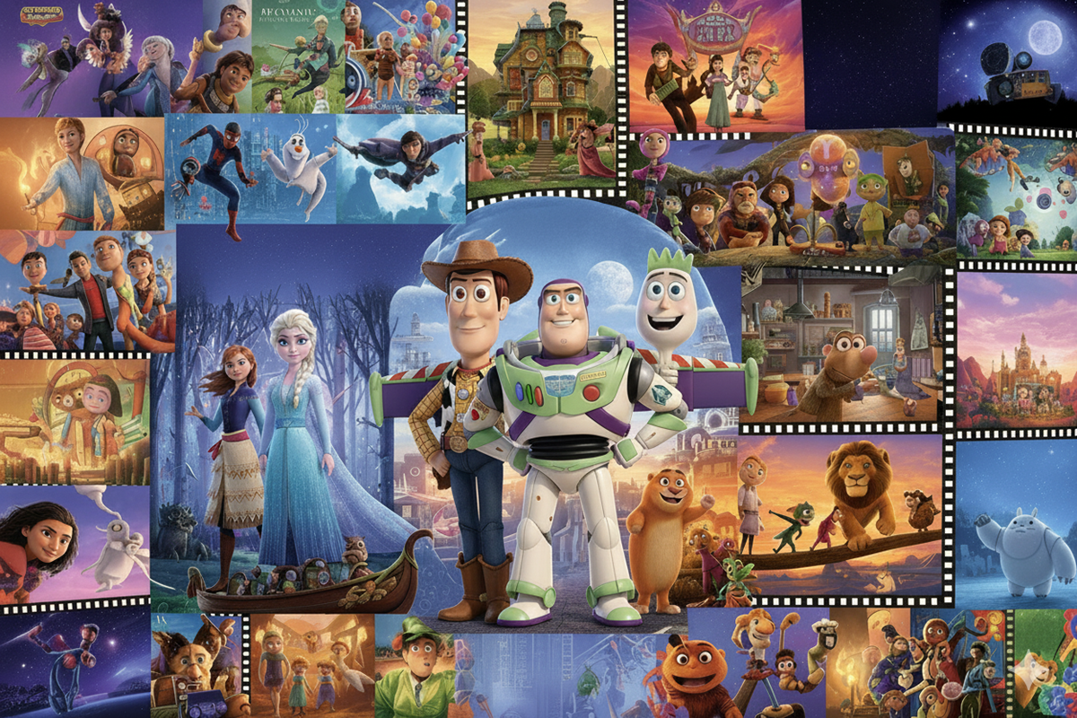 Collage de plusieurs films d’animation