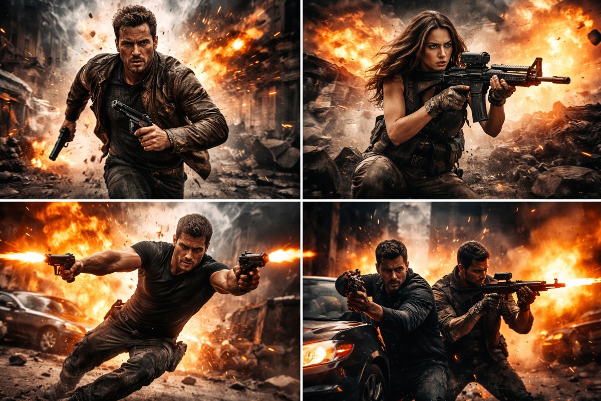 Séquences de films d’action