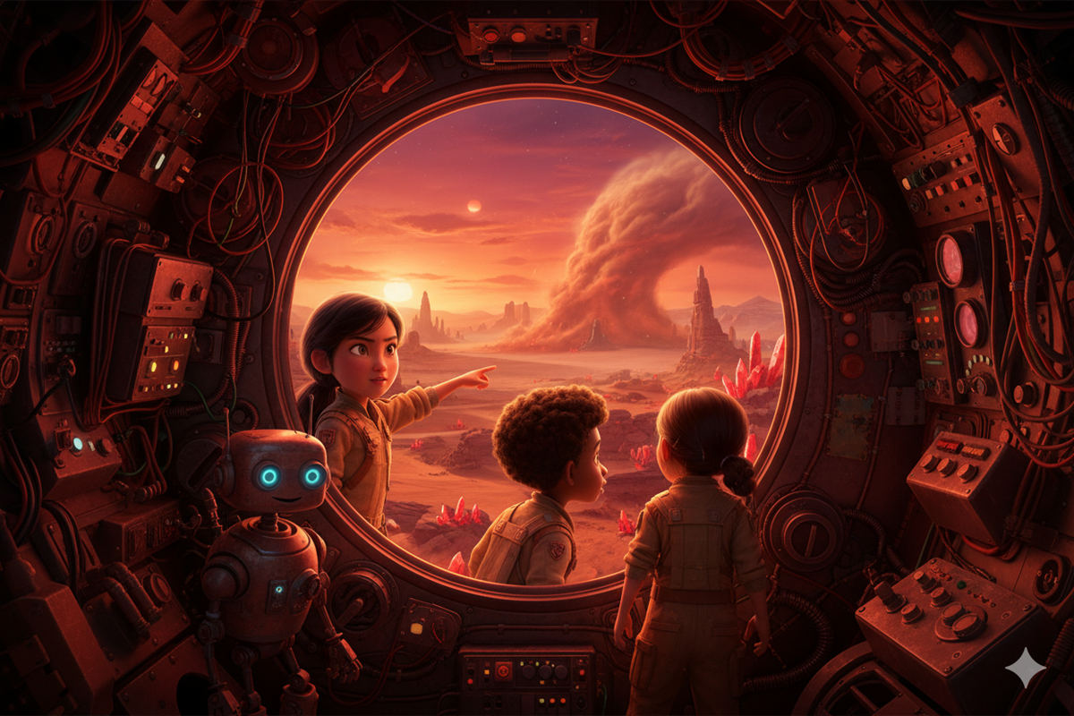 Image représentant les trois Space Kids