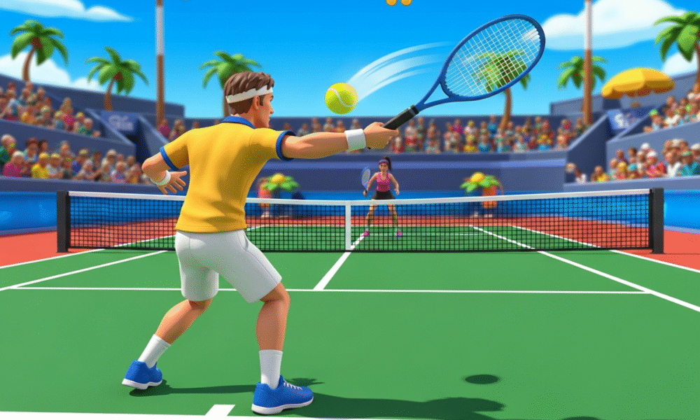 Gameplay d’un jeu de tennis