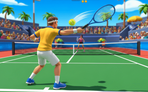 Gameplay d’un jeu de tennis