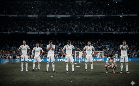 Joueurs du Real Madrid après élimination en Coupe du Roi
