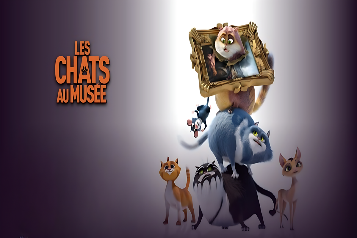Affiche du film d'animation Les Chats au Musée