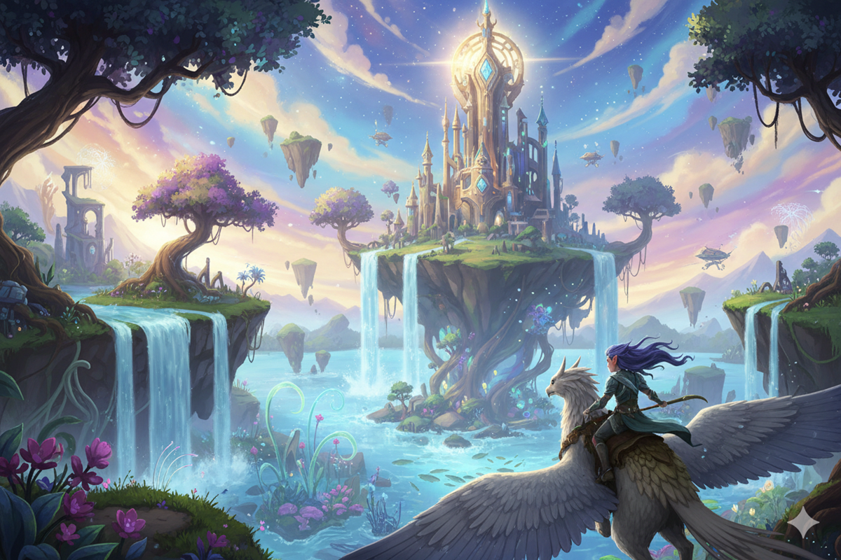 Monde fantastique d’un film d’animation