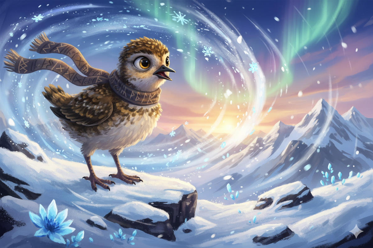 Oiseau similaire à Ploé dans L’Envol de Ploé