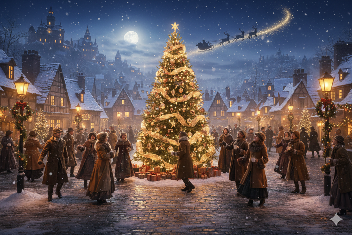 Scène magique d’un film de Noël