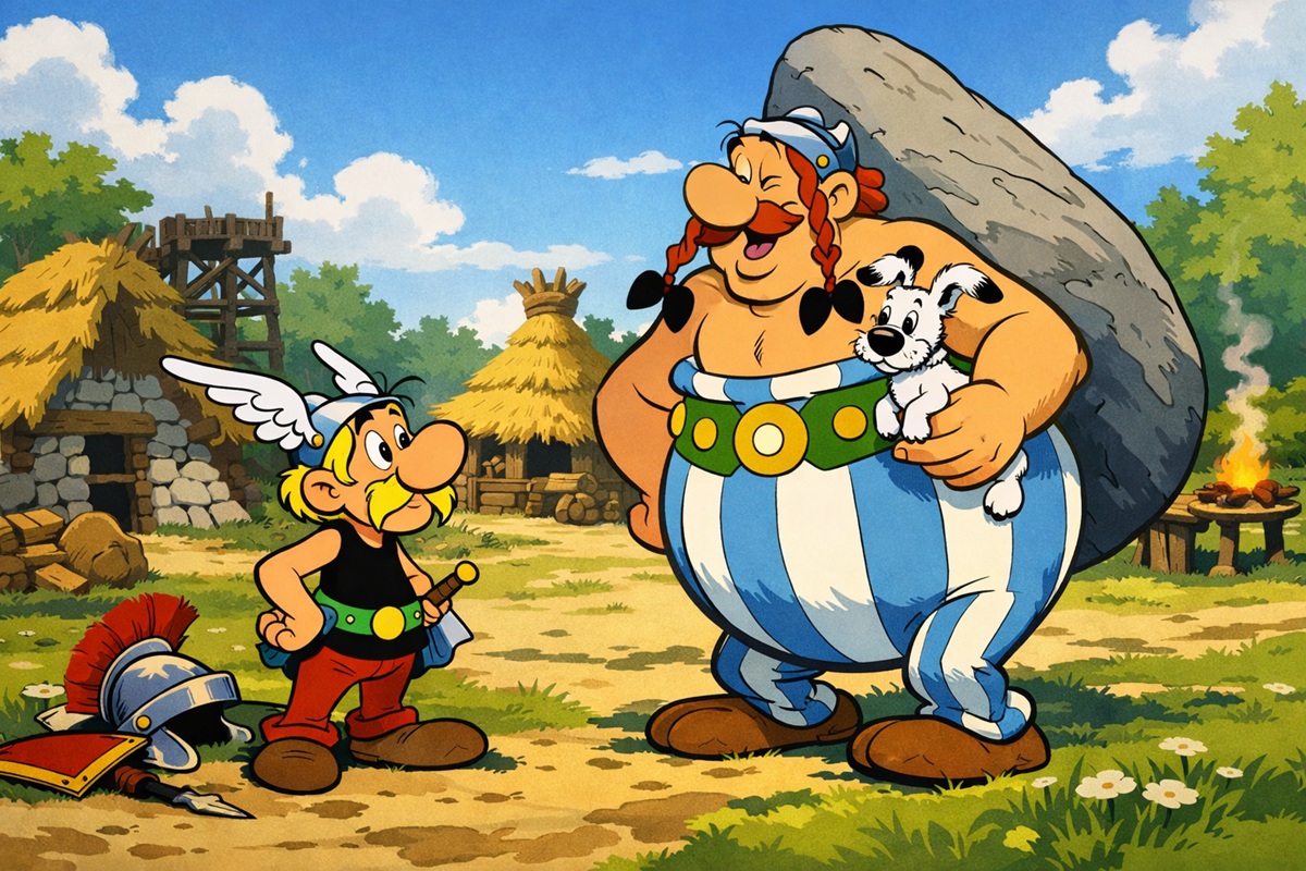 Les personnages Astérix et Obélix