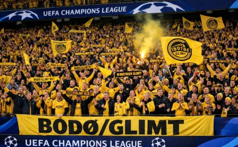Supporteurs de Bodo Glimt lors d’un match de Ligue des Champions