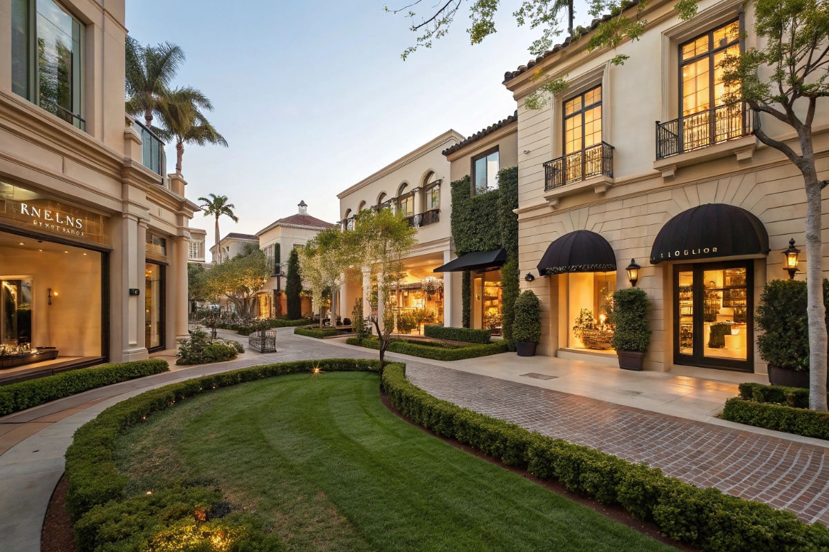 Décor urbain raffiné de Beverly Hills 