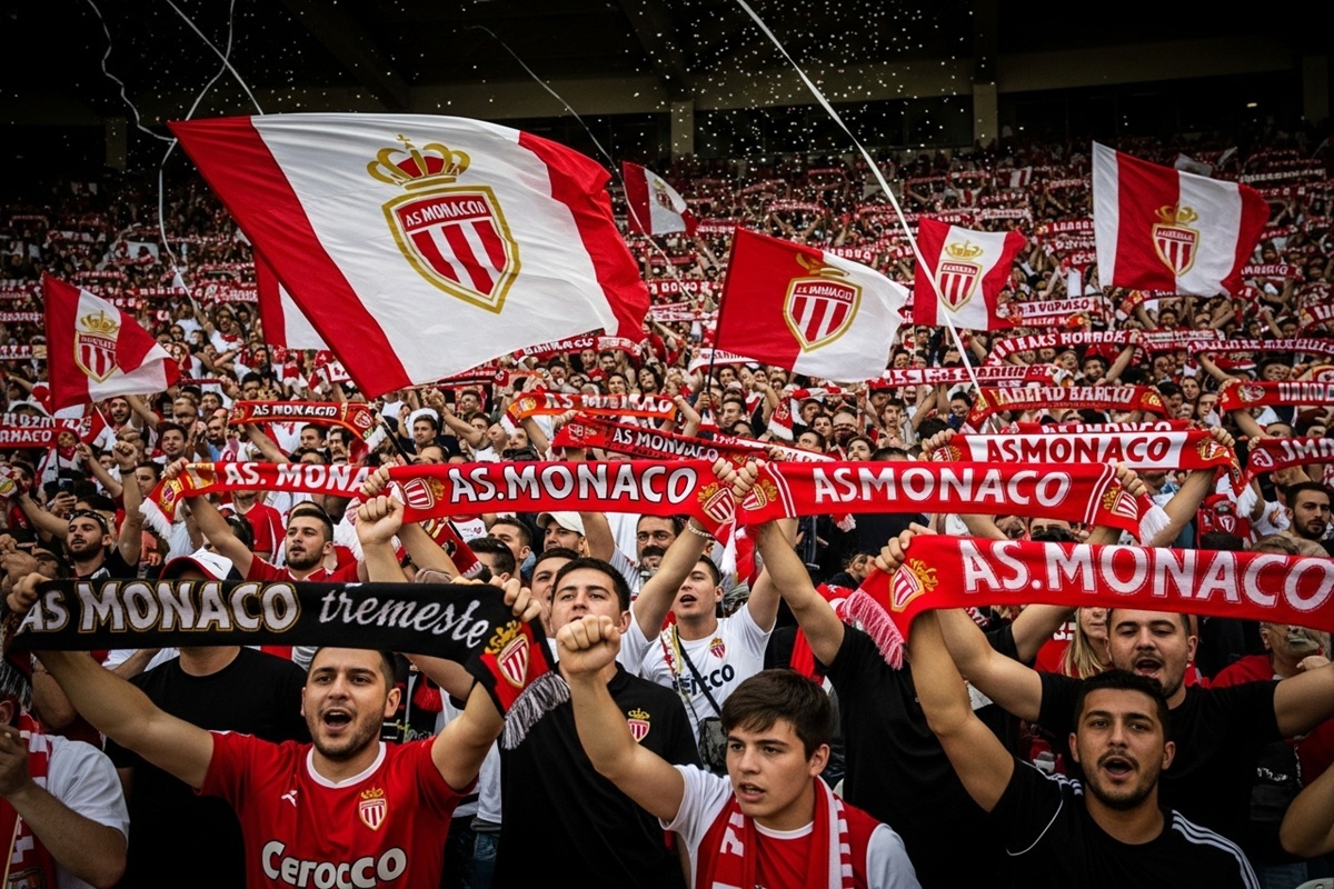 Supporteurs de Monaco lors d’un match de Ligue 1