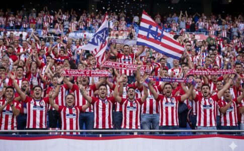 Supporteurs de L'Atlético Madrid lors d’un match en Coupe du Roi