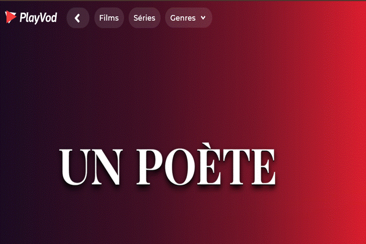 Un poète sur PlayVOD