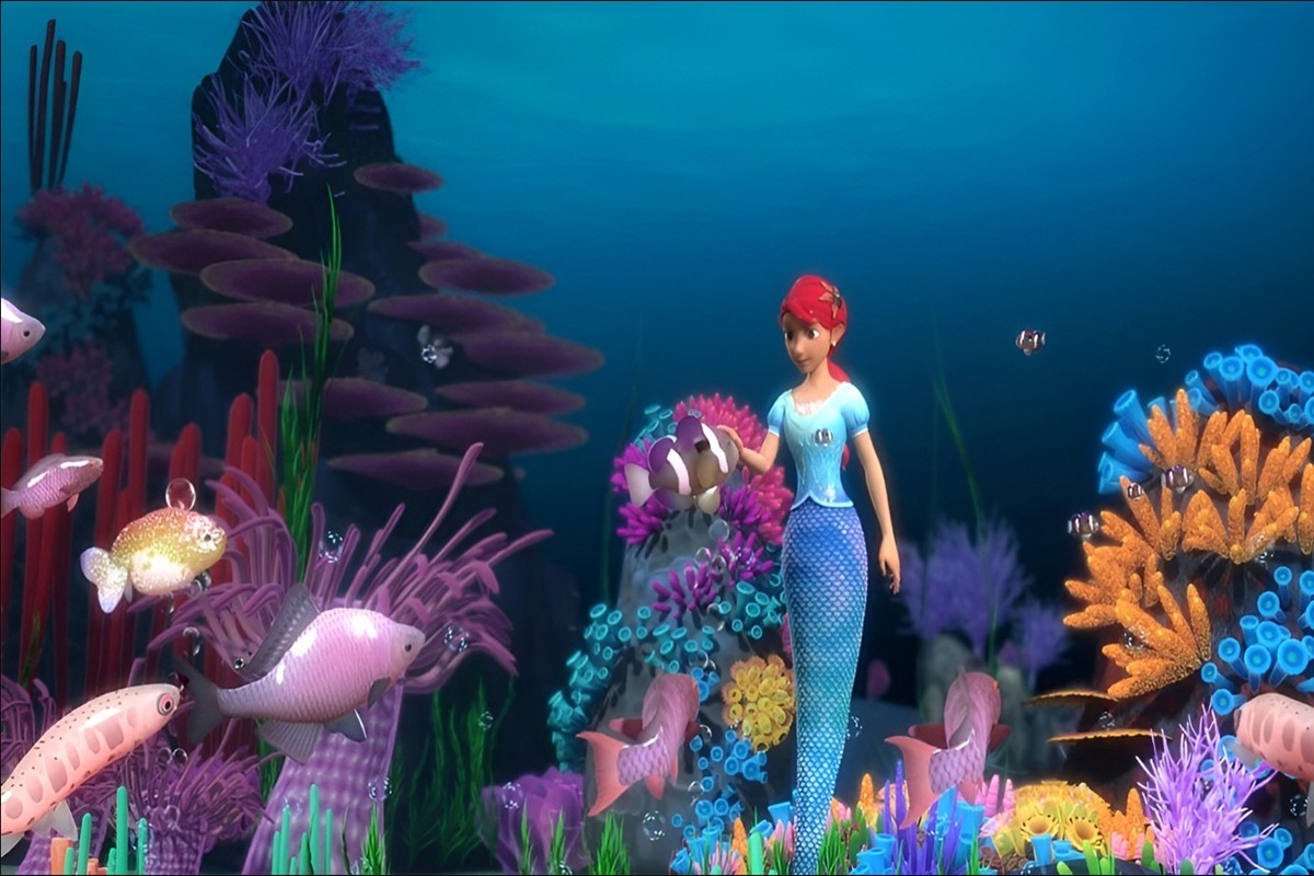 La petite sirène dans l’univers aquatique