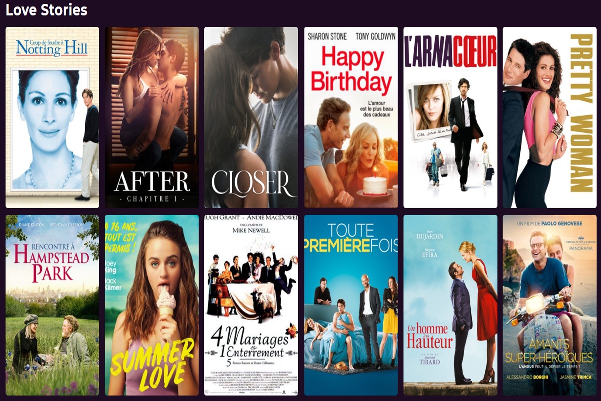 Une sélection de films romantiques