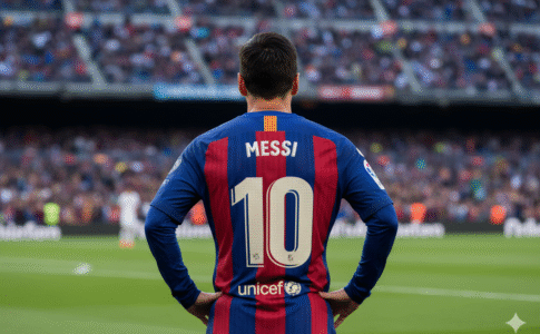 Joueur avec le maillot de Lionel Messi