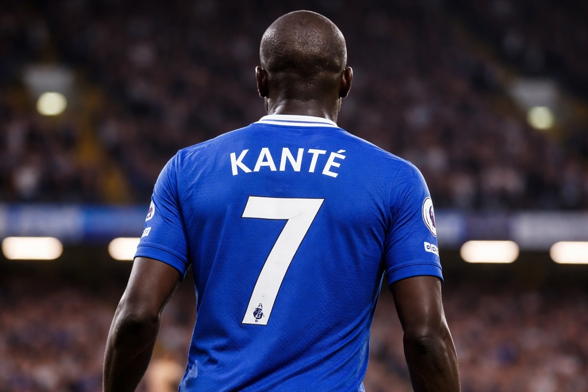 Joueur avec le maillot de N’Golo Kanté