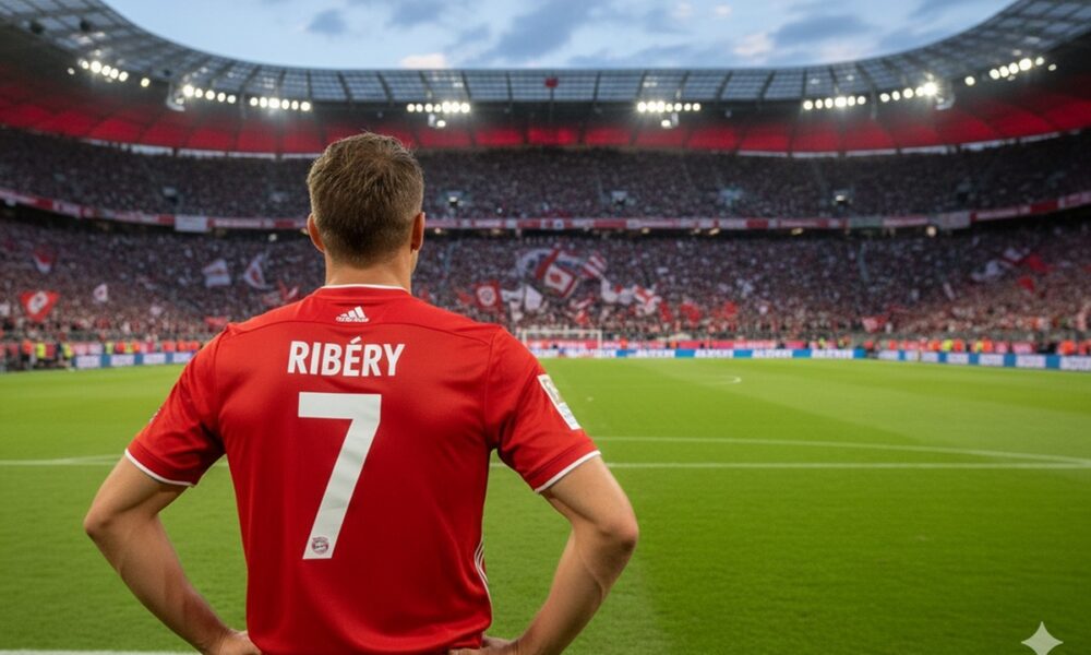 Joueur avec le maillot du Bayern Munich de Franck Ribéry