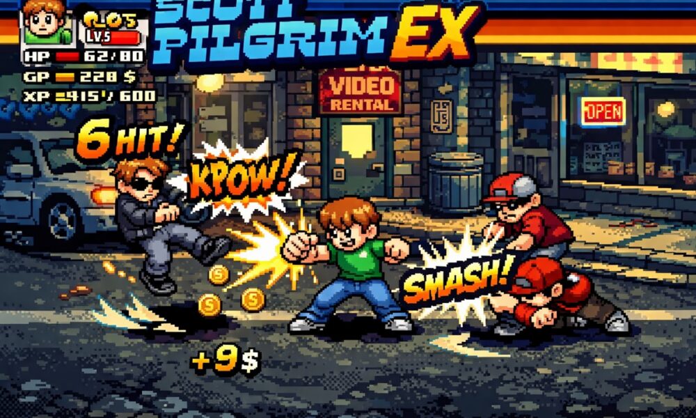 Gameplay d’un jeu de plateforme comme Scott Pilgrim Ex
