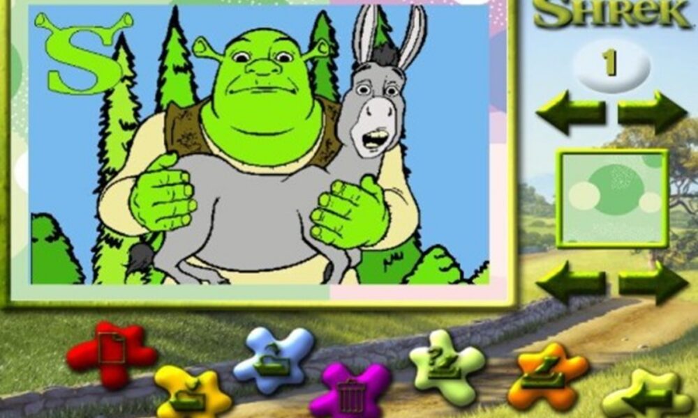 Extrait du jeu PC Shrek 2 Paint & Create