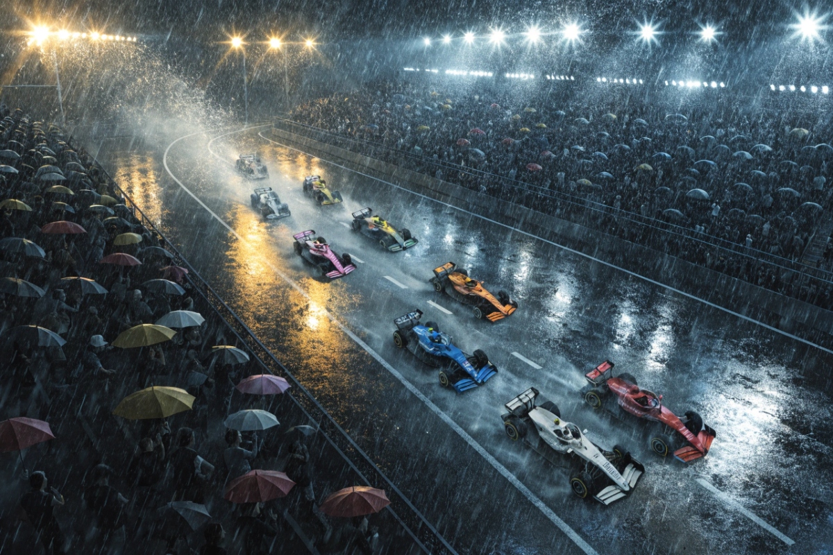 Des bolides colorés sur une piste de course automobile