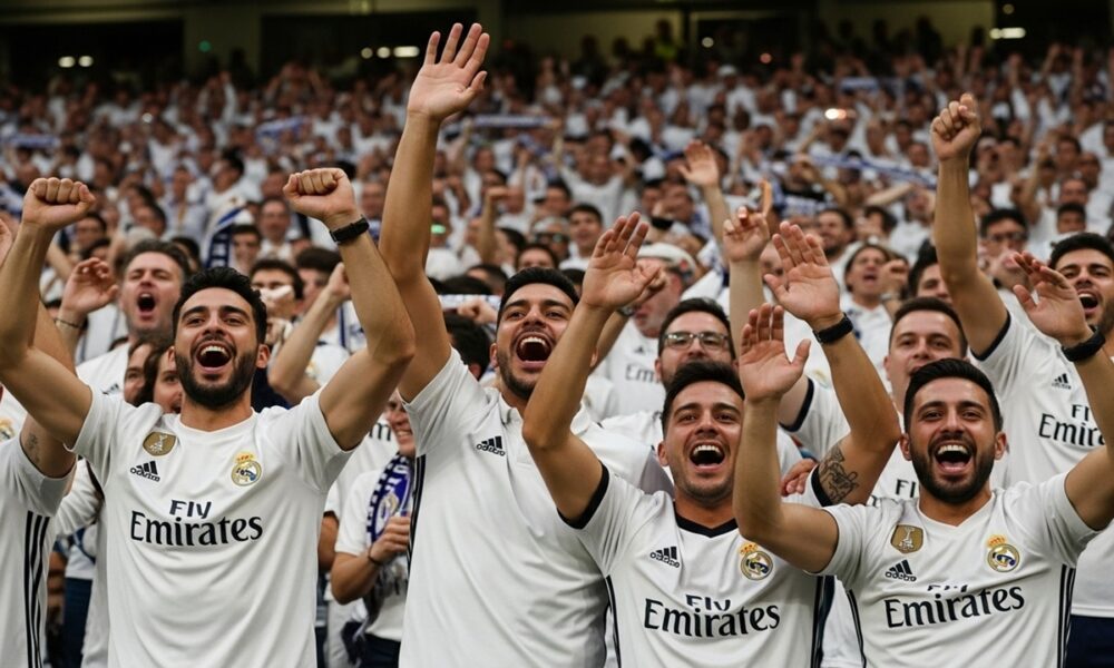 Supporteurs du Real Madrid lors d’un match de Liga