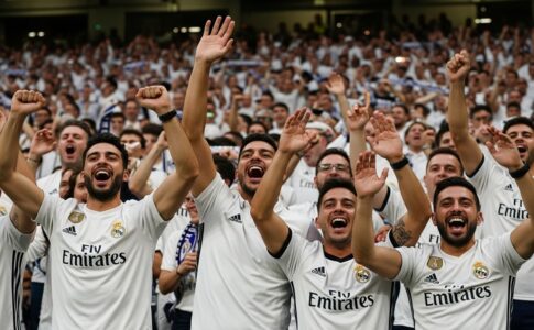Supporteurs du Real Madrid lors d’un match de Liga