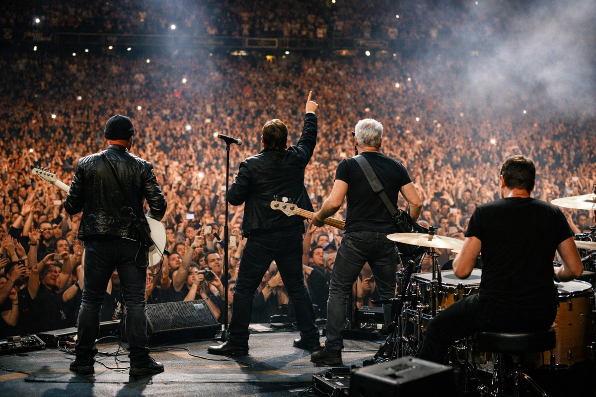 Le groupe U2 sur scène