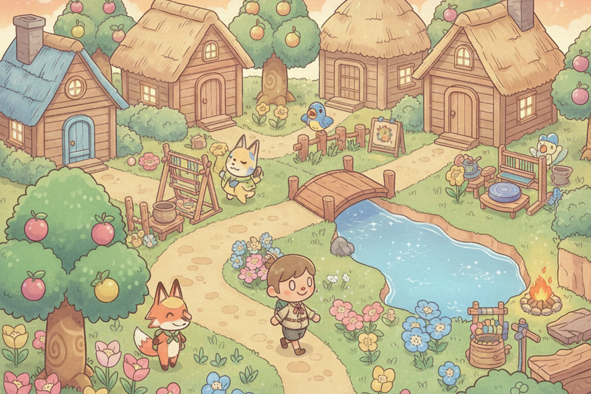 Gameplay d’un jeu similaire à Cozy Grove