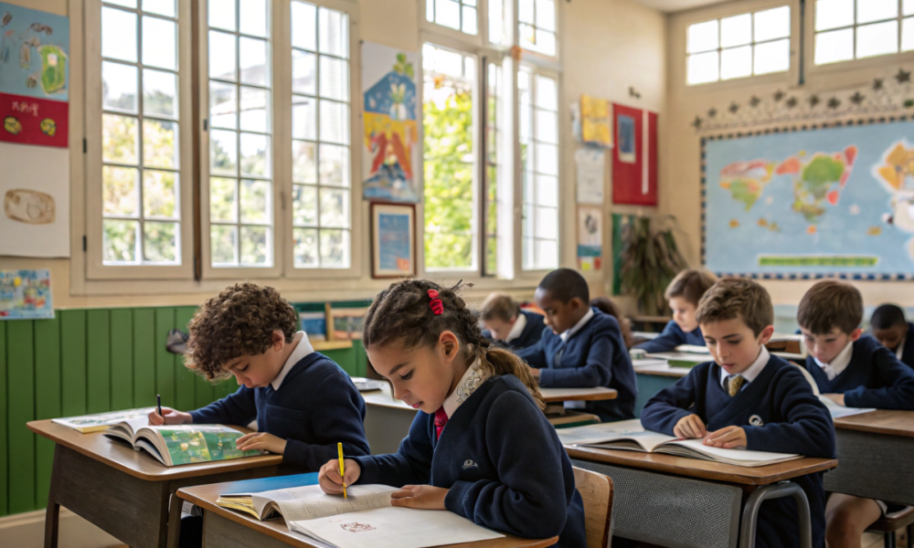 des enfants à l’école