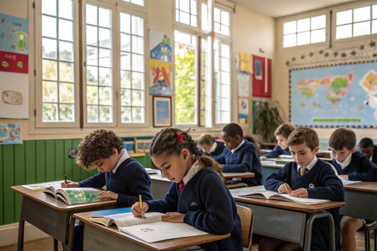 des enfants à l’école