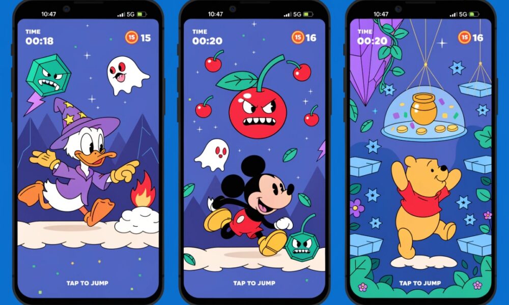Jeux mobile avec les personnages Disney