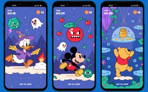 Jeux mobile avec les personnages Disney