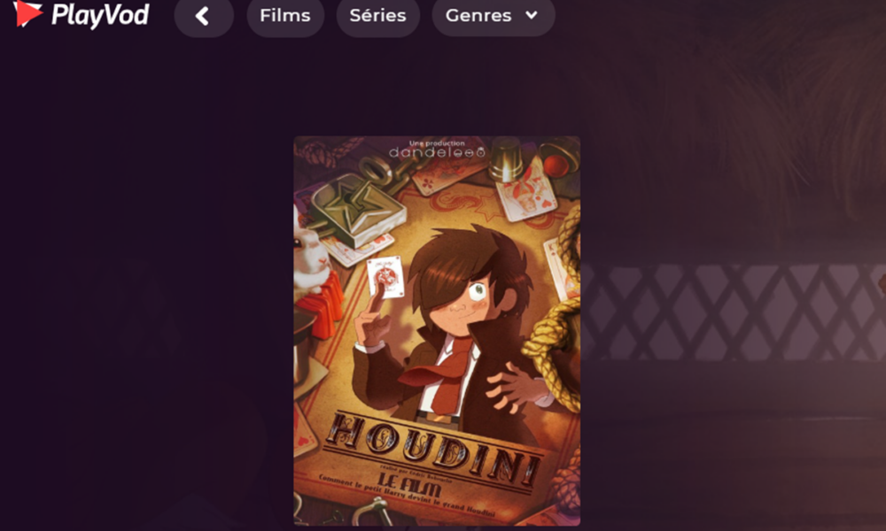 Le film Houdini sur PlayVOD