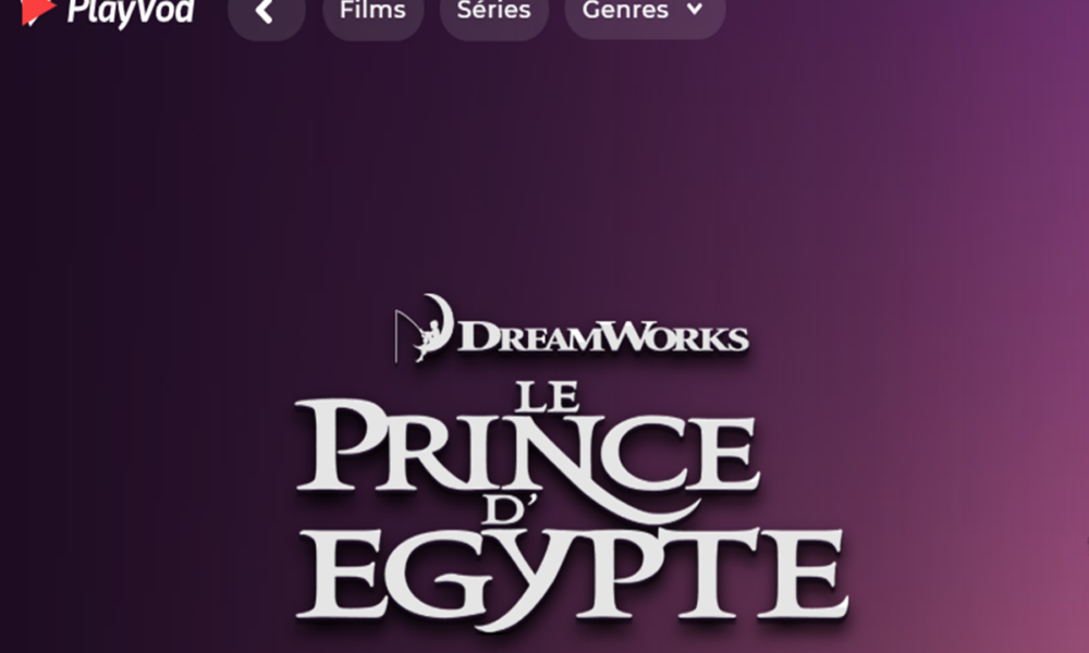 Le film Le Prince d’Égypte sur PlayVOD