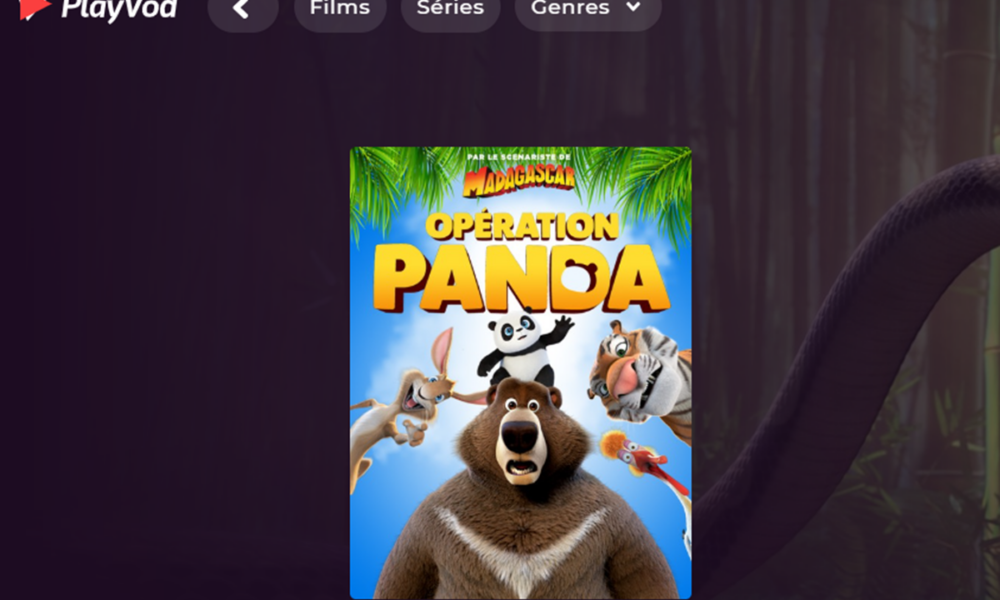 Le film Opération Panda sur PlayVOD