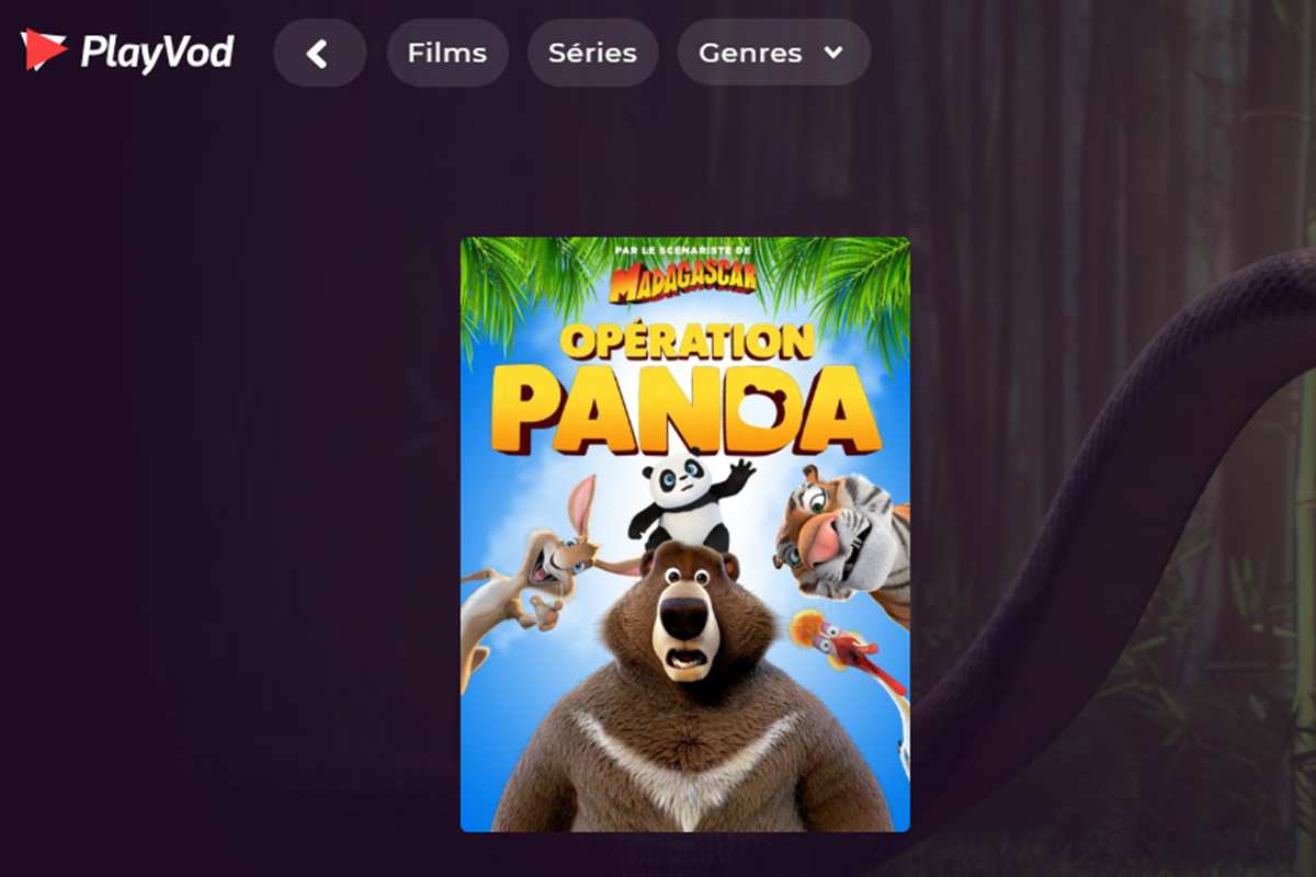 Le film Opération Panda sur PlayVOD
