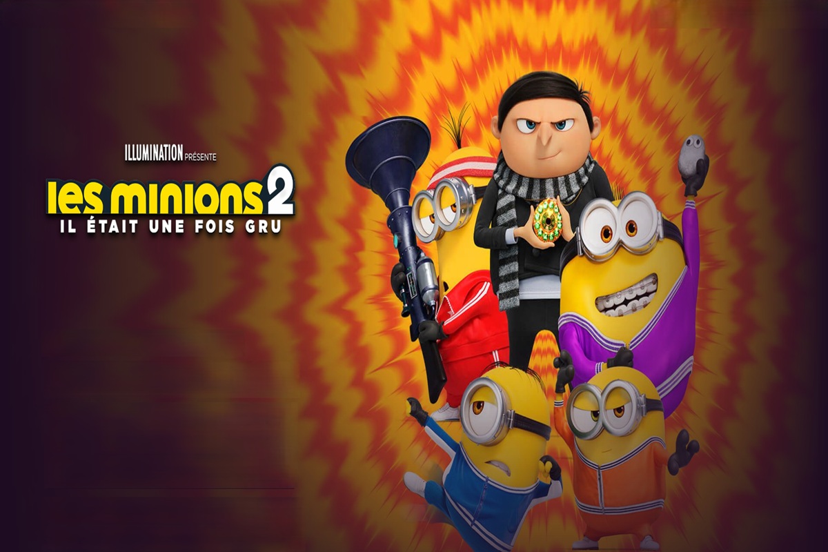 Affiche du film d’animation Les Minions 2 : Il était une fois Gru