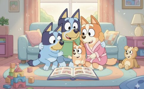 personnages d’un jeu comme Bluey's Happy Snaps