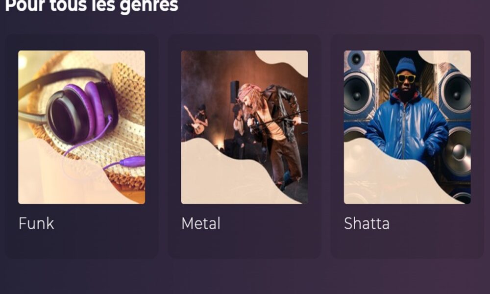 Une playlist de musique en ligne disponible sur Playup