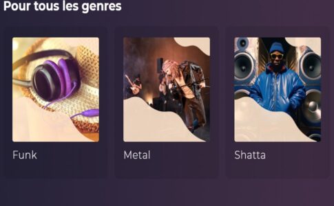 Une playlist de musique en ligne disponible sur Playup