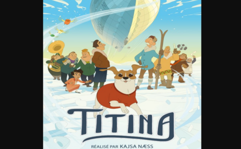 Affiche du film Titina avec chienne et dirigeable